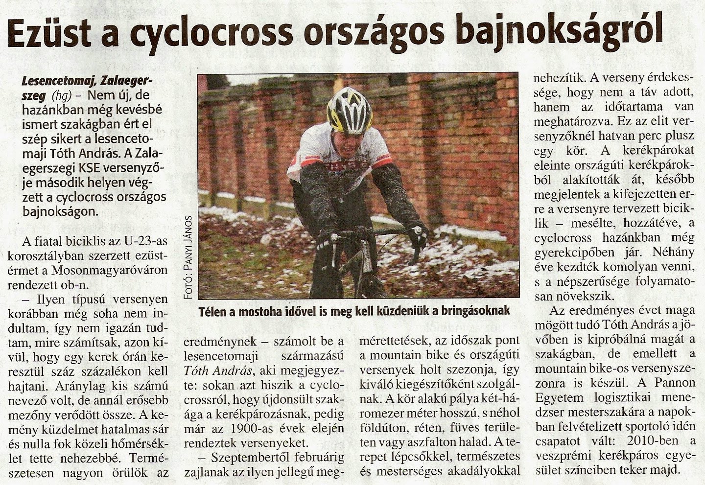 A cyclocross OB-ról - 2010.január 15 - Napló